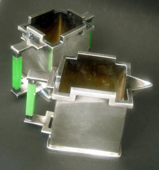 Sheets-Rockford Silver Company American Art Deco Sugar and Creamer